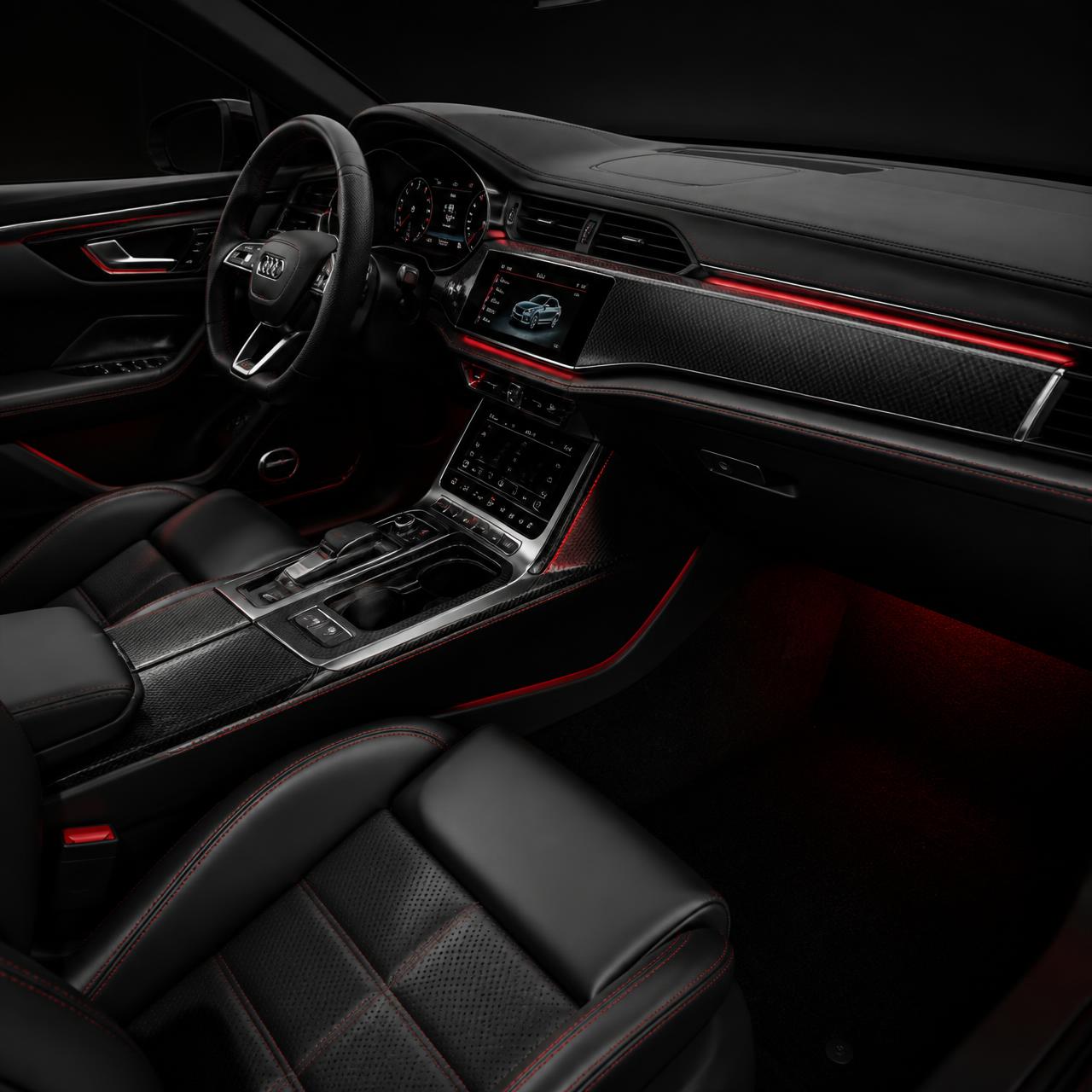 Interior de veículo premium com proteção interna aplicada